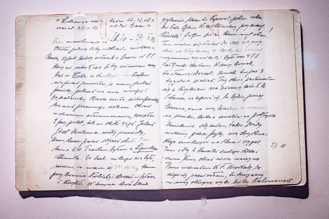 old diary pages