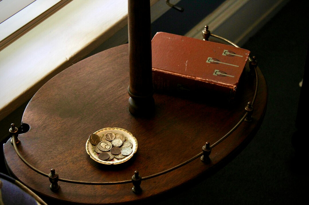 old key on table