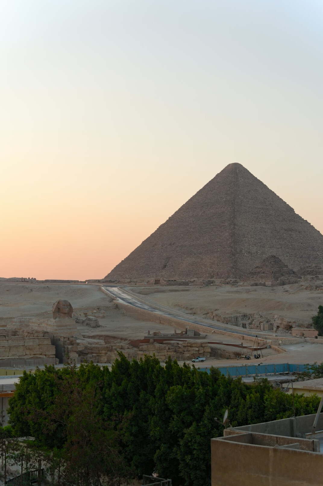 ancient egypt pyramids at sunset